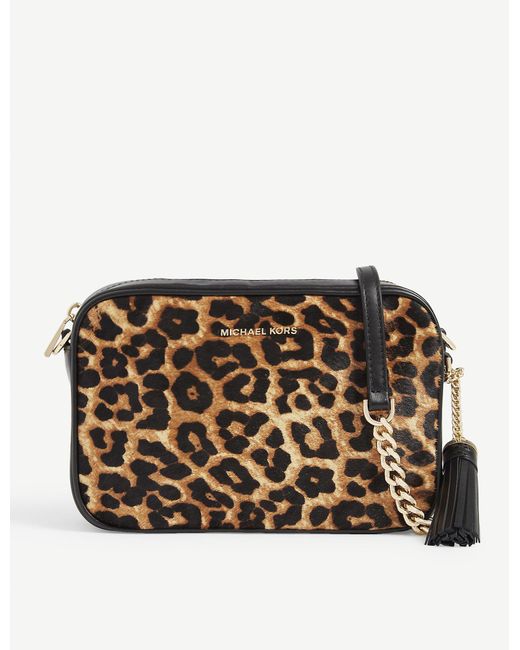 MICHAEL KORS COLLECTION MADE IN ITALY CALF HAIR LEOPARD BANCROFT BAG PURSE  $1350 | eBay