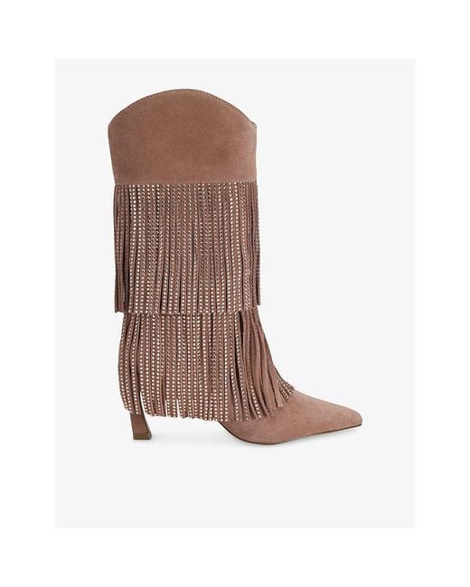 Steve Madden Brown Torch-R 255 Suede High-Leg Boots