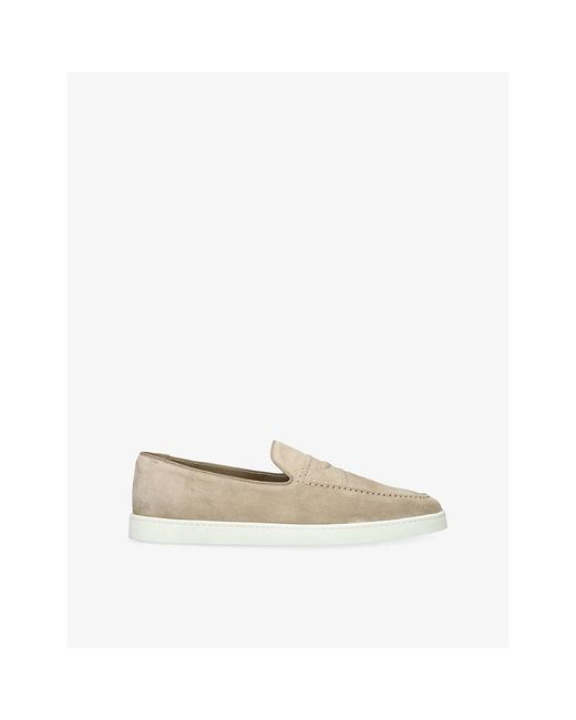 Church's White Peebles Suede Loafers for men