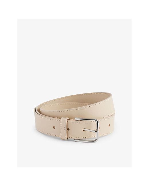 Frankie Shop Natural Toni Square-buckle Leather Belt