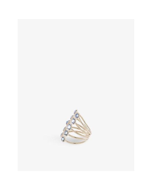 La Maison Du Couturier White Ritika Ravi Ivar 18Ct- And 1.77Ct Rose-Cut Sapphire Ring