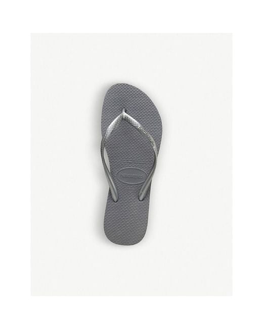 Havaianas White Logo-Embellished Rubber Flip-Flops