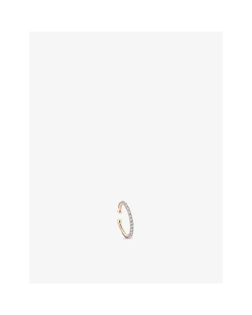 Kismet by Milka White Shimmery Circle 0.12Ct Diamond Cuff