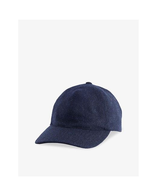 Corneliani Blue Logo-Embellished Wool And Cashmere Cap for men