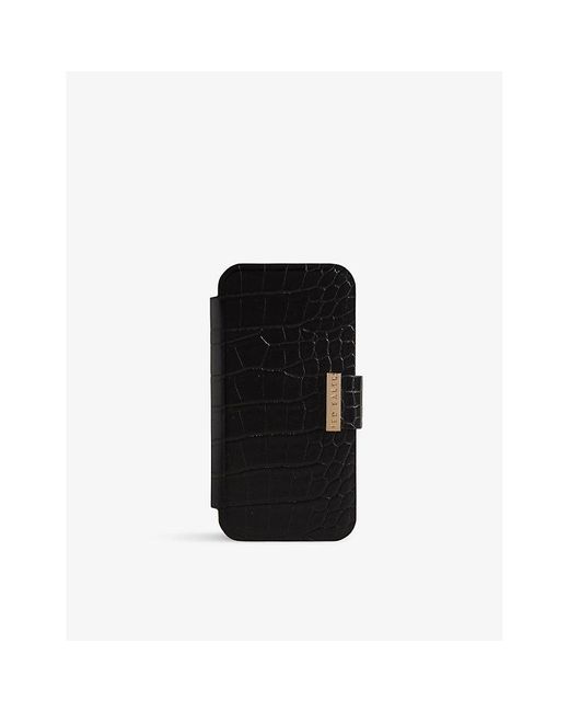 Ted Baker Black Khails Logo-engraved Card-slot Iphone 14 Pro Phone Case