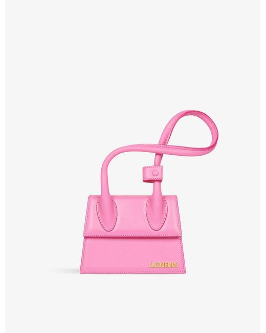 jacquemus le chiquito noeud medium leather top handle bag