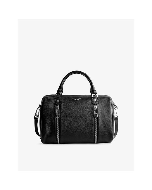 Zadig & Voltaire Black Sunny Medium Leather Tote Bag