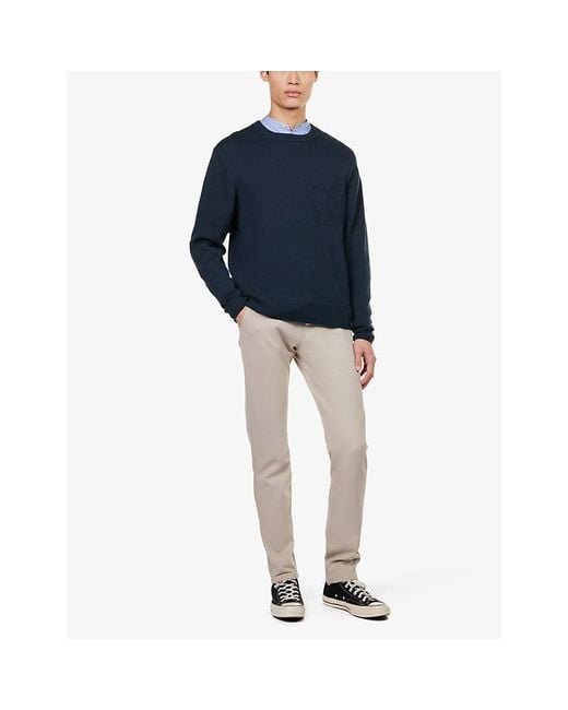 PAIGE Natural Stafford Slim-Leg Mid-Rise Stretch-Woven Trousers for men