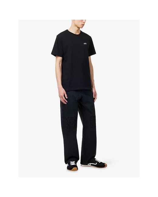 Loewe Blue Anagram-Embroidered Denim Jeans for men