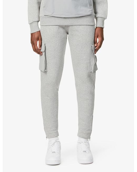 Trapstar Gray Utility Slim Tapered Cotton-blend Jersey jogging Bottoms for men