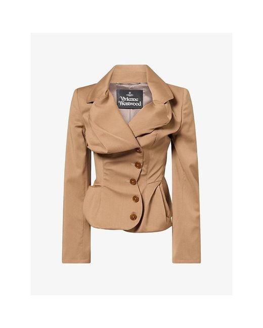 Vivienne Westwood Natural Drunken Tailor Wool Jacket