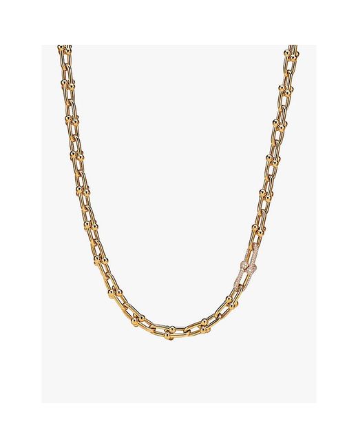 Tiffany & Co Metallic Tiffany Hardwear Medium Link 18Ct- And 1.39Ct Diamond Necklace