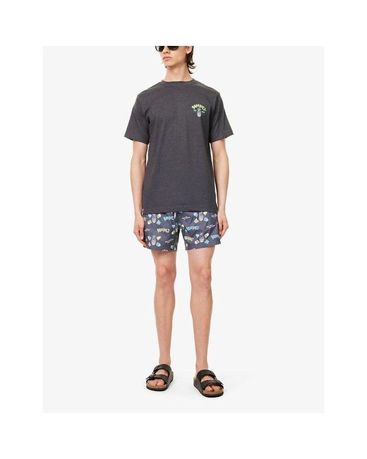 Boardies Black Graphic-print Relaxed-fit Cotton-blend T-shirt for men