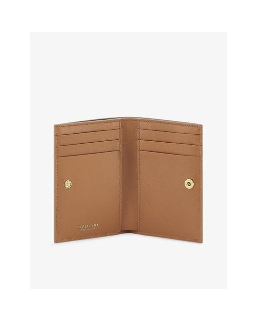 BVLGARI Natural Serpenti Forever Folded Leather Card Holder