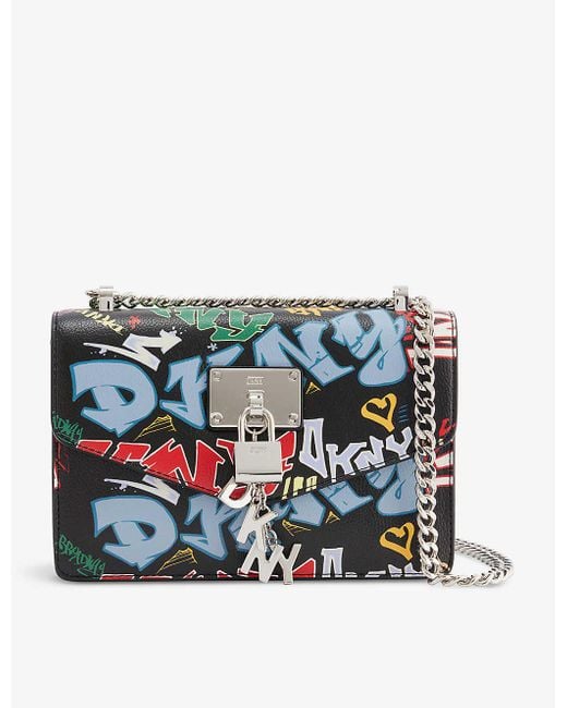 DKNY Elissa Small Printed Faux leather Shoulder Bag Lyst UK