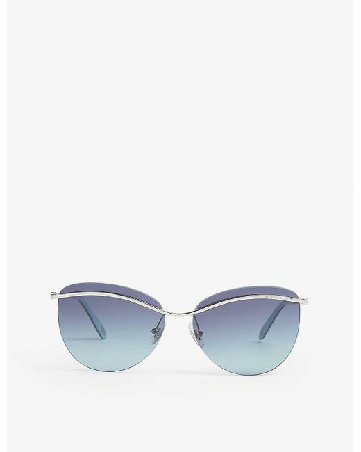 Burberry Blue Tf3057 Butterfly-frame Sunglasses