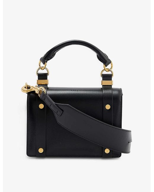 Chloé Ora Small Leather Tophandle Bag in Black Lyst UK