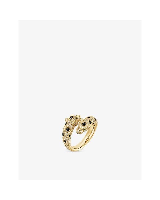 Cartier Metallic Panthère De 18Ct- 0.92Ct Brilliant-Cut Diamond, Emerald And 0.03Ct Onyx Ring