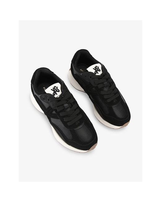 KG by Kurt Geiger Black Lettie Faux-Leather Trainers