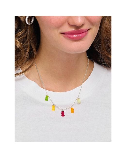 Thomas Sabo White X Haribo Goldbear-Charm Sterling- And Glass Necklace