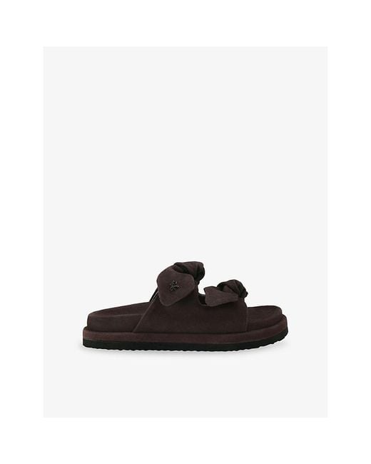 KG by Kurt Geiger Black Reva Suede Slides