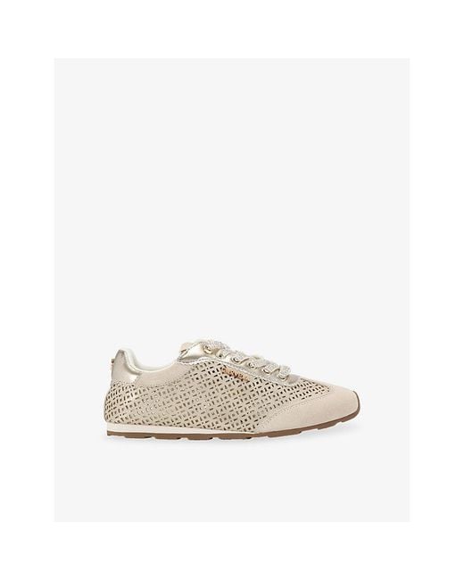 Carvela Kurt Geiger White Tivoli Laser Suede Trainers