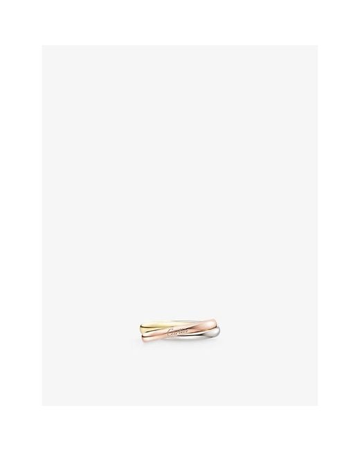 Cartier White Trinity Small 18Ct- - And Rose- Ring