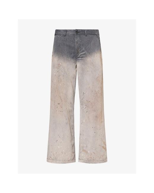 Our Legacy Gray Rig Chino Cotton-Blend Trousers for men