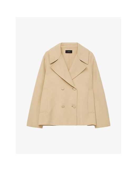 Joseph Natural Gilkes Relaxed-fit Wool And Silk-blend Coat