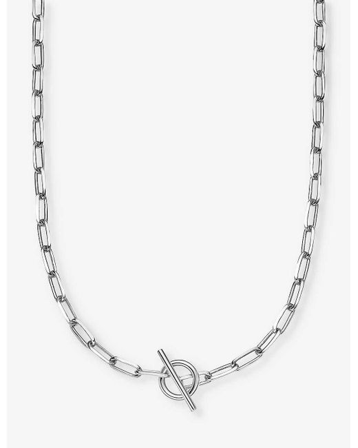 Astley Clarke White Celestial T-bar Sterling-silver Chain Necklace
