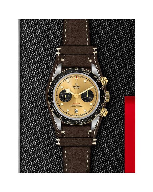 Tudor M79363n-0008 Black Bay Chrono S&g Stainless-steel And Yellow-gold Automatic Watch for men