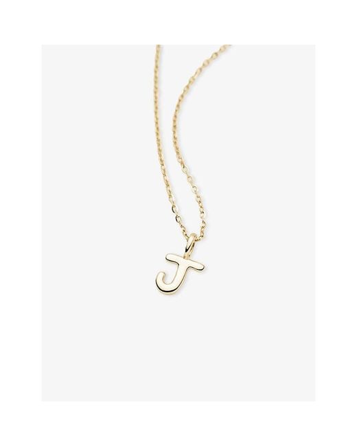 Missoma Metallic Initial A 14Ct Mini Pendant Necklace