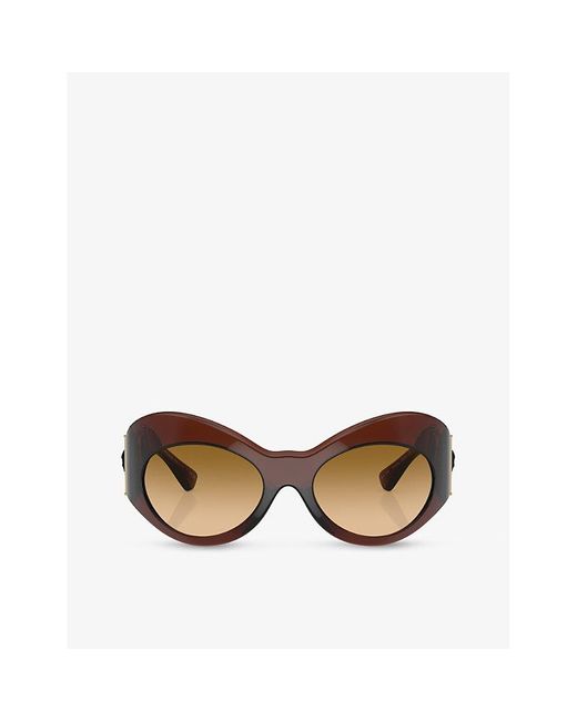 Versace Brown Ve4462 Irregular-frame Injected Sunglasses