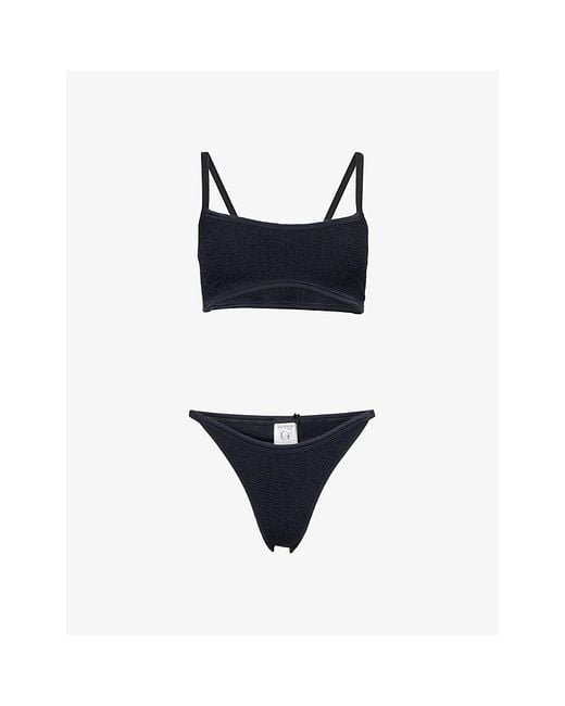 Hunza G Black Tyler Tonal Bikini Set