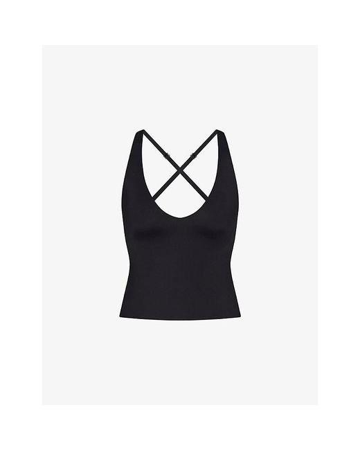 NikeSKIMS Black Shine V-Neck Tank Top