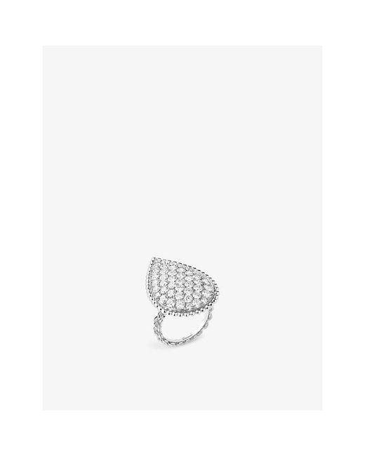 Boucheron White Serpent Bohème 18Ct- And 3.58Ct Brilliant-Cut Diamond Ring