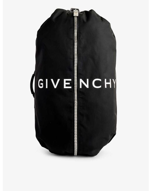 Givenchy Black G-zip Adjustable-strap Woven-blend Backpack for men