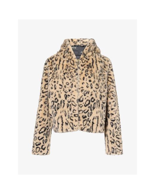 Mother Natural The Hooded Polar Opposite Animal-Print Faux-Fur Jacket