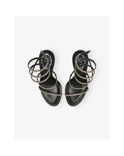 Rene Caovilla Multicolor Cleo Ii 105 Jewel-Embellished Leather Heeled Sandals