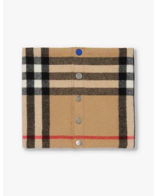 Burberry Natural Check-pattern Cashmere Snood