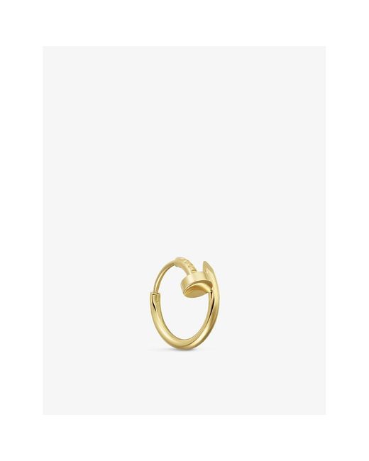 Cartier Metallic Juste Un Clou 18ct Yellow-gold Single Hoop Earring