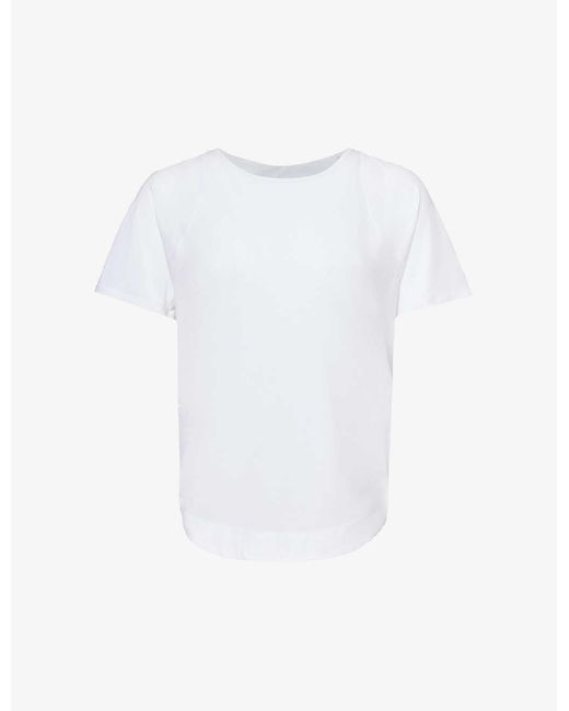 Sweaty Betty White Breathe Easy Short-sleeve Stretch-woven T-shirt