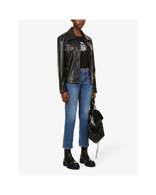 Rag & Bone Blue Dre Low-Rise Julienne Jean