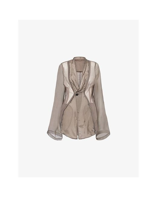Rick Owens Brown Stag Sheer Nylon Jacket