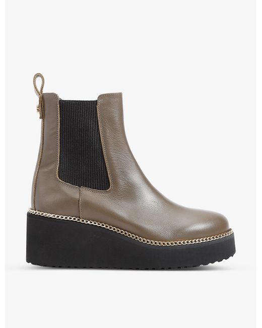 Precipice scene Conquer Carvela Kurt Geiger Highrise Platform-sole Leather Ankle Boots in Brown |  Lyst