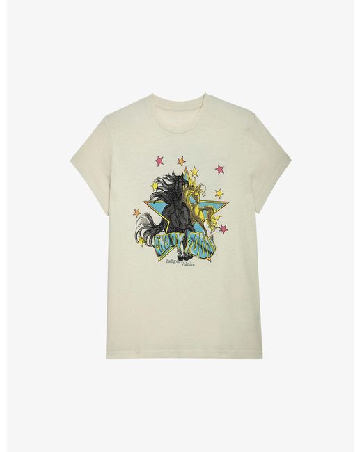 Zadig & Voltaire Zoe Horse-print Cotton T-shirt | Lyst Canada