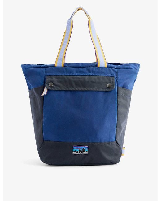 Patagonia Blue 50th Anniversary Brand-patch Waxed-canvas Tote Bag for men