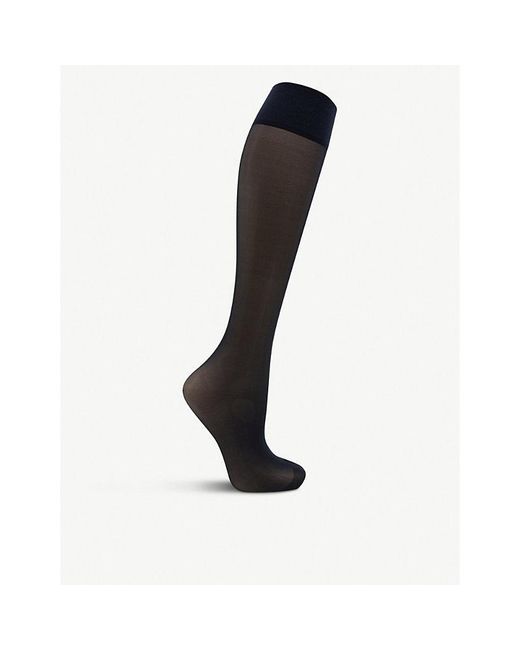 Falke Black Matt Deluxe 20 Denier Knee-High Socks