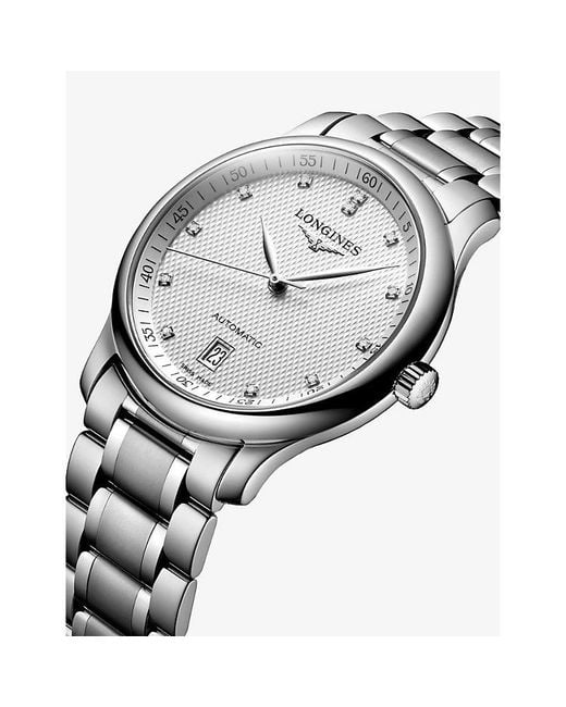 Longines Metallic L2.628.4.77.6 Master Collection Stainless-Steel And 0.055Ct Diamond Watch