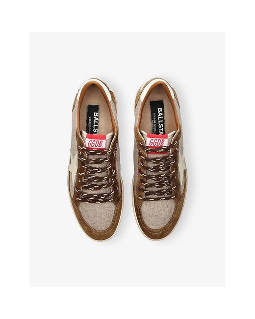 Golden Goose Deluxe Brand Natural Ballstar 15845 Wool-Leather Blend Trainers for men